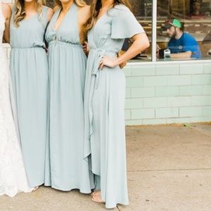 sophia wrap dress silver sage crisp